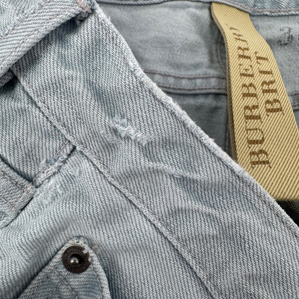 Burberry Brit Jeans Mens 36x32 Grey Slim Fit Button Fly Denim Pants - Picture 12 of 16